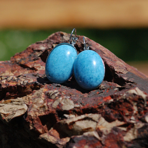 Náušnice Modrá laguna klapky 