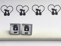 Lístečkové náušnice - S.Steel