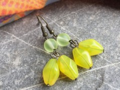 Lístečkové náušnice - S.Steel