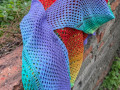 Duhové zachumlání - háčkovaný pléd