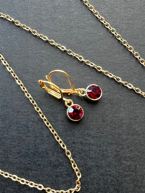 Vínové náušnice - S.Steel nerez ocel swarovski zirkon steel 