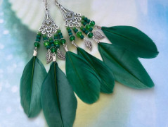 Lístečkové náušnice - S.Steel