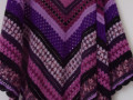 Barevný fialový - háčkovaný šátek
