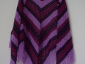 Fialový barevný - háčkovaný šátek