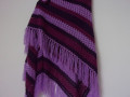 Fialový barevný - háčkovaný šátek