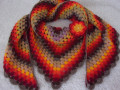 Podzimní - háčkovaný šátek