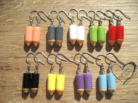 Náušnice - pastelky veselé hravé sranda náušnice pas 