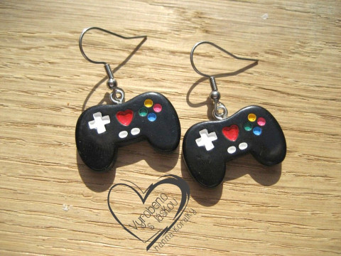 NÁUŠNICE - HERNÍ KONZOLE veselé hravé sranda náušnice pas 