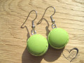 Náušnice - zelené makronky