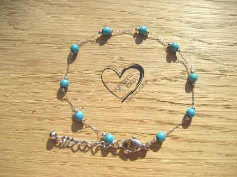 NÁRAMEK NEREZ OCEL +  TYRKENIT III. náramek pro alergiky minimalistický 