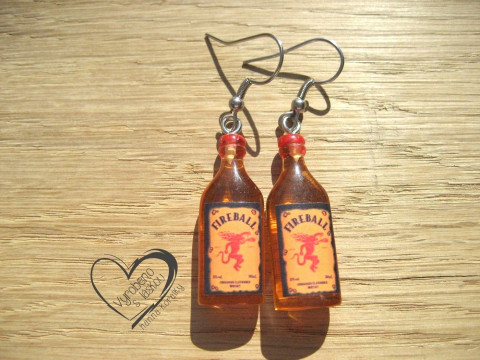 NÁUŠNICE - WHISKY SKOŘICOVÁ vtipné sranda náušnice 