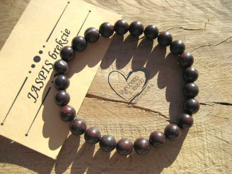 Náramek Jaspis Brekcie 8mm náramek minerál minerální pro alergiky 