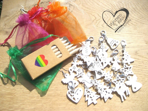 Kreativní vánoční sada - MALUJ vánoční přívěsky pastelky omalov 