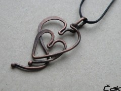 Náhrdelník - černý a modrý