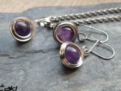 Náhrdelník - černý a modrý