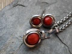 Náhrdelník - černý a modrý