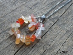 Náhrdelník - černý a modrý