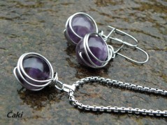 Náhrdelník - černý a modrý