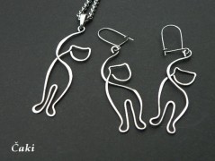 Náhrdelník - černý a modrý