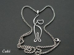 Náhrdelník - černý a modrý