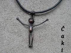 Náhrdelník - černý a modrý