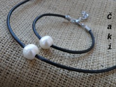 Náhrdelník - černý a modrý