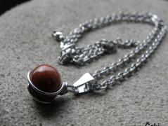 Náhrdelník - černý a modrý