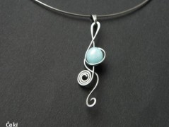 Náhrdelník - černý a modrý