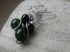 Náhrdelník - černý a modrý