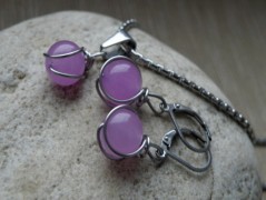 Náhrdelník - černý a modrý