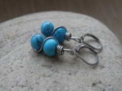 Náhrdelník - černý a modrý