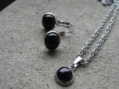 Náhrdelník - černý a modrý