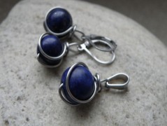 Náhrdelník - černý a modrý