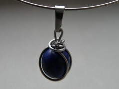 Náhrdelník - černý a modrý