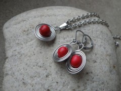 Náhrdelník - černý a modrý