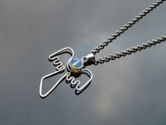 Náhrdelník - černý a modrý