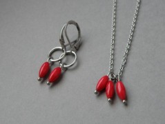 Náhrdelník - černý a modrý