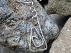 Náhrdelník - černý a modrý