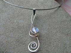 Náhrdelník - černý a modrý