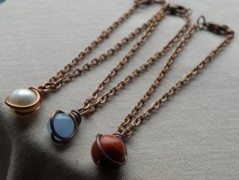 Náhrdelník - černý a modrý