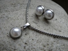 Náhrdelník - černý a modrý