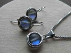 Náhrdelník - černý a modrý