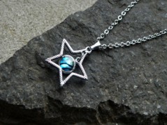 Náhrdelník - černý a modrý