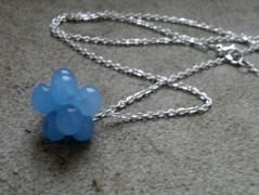 Náhrdelník - černý a modrý