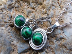 Náhrdelník - černý a modrý