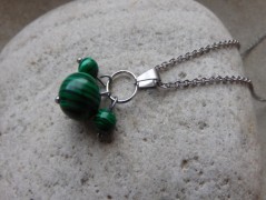 Náhrdelník - černý a modrý