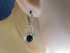 Náhrdelník - černý a modrý