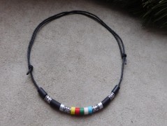 Náhrdelník - černý a modrý