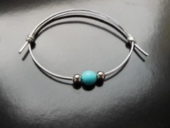 Náhrdelník - černý a modrý