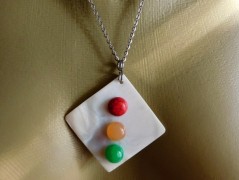 Náhrdelník - černý a modrý